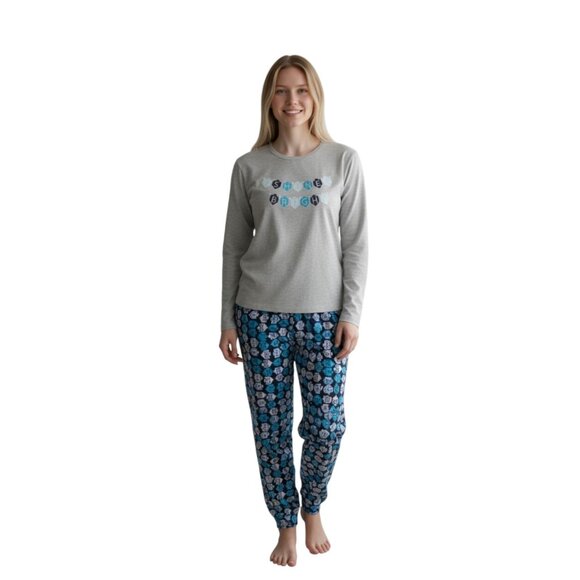 Shine Bright Dreidel Hanukkah Pajama Set Size XXL - Picture 2 of 4